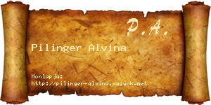 Pilinger Alvina névjegykártya